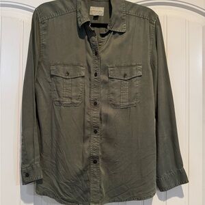 American Eagle Outfitters Olive Green Blouse